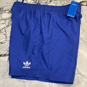 Adidas Men’s Large Blue Swim Shorts Woven NEW